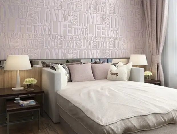 Wallpaper with inscriptions is unusual! Important tips on choosing and decoration