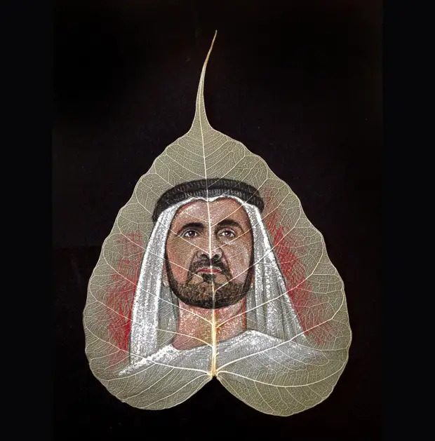 Ŝejko mohammed ibn rashid al maktowum arto, pentraĵoj, folioj, artisto