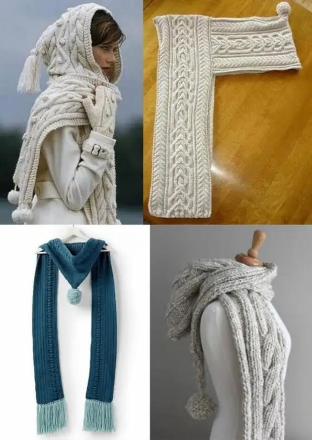 18 außergewöhnliche gestrickte Kapuzenschals