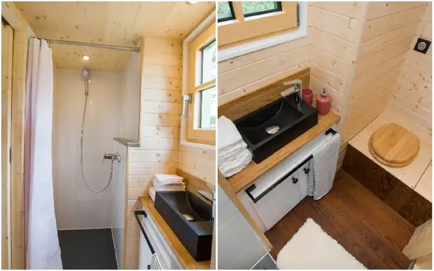 O cabană miniaturală de numai 6 metri în care puteți trăi cu toate facilitățile.