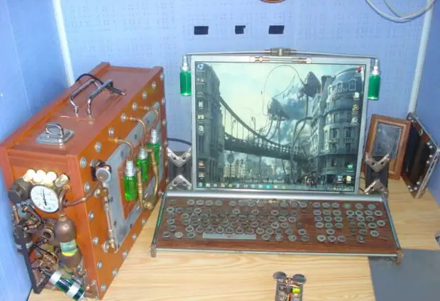 Arvuti käsitsi valmistatud arvuti, steampunk