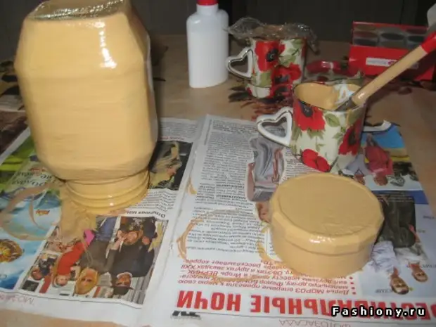 Decoupage storage cans