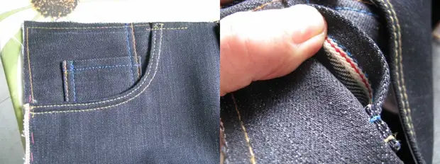 Calça jeans artesanal