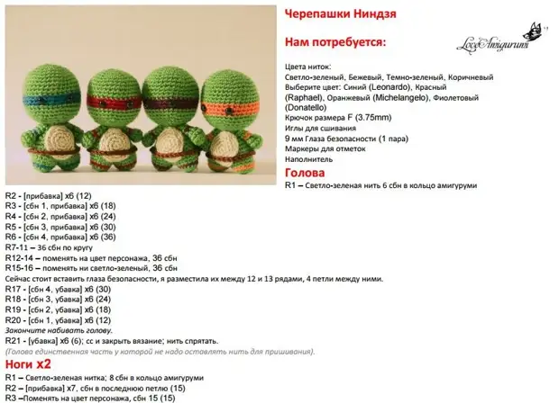 Amigurumi for beginners. Crochet toys with schemes and descriptions of work