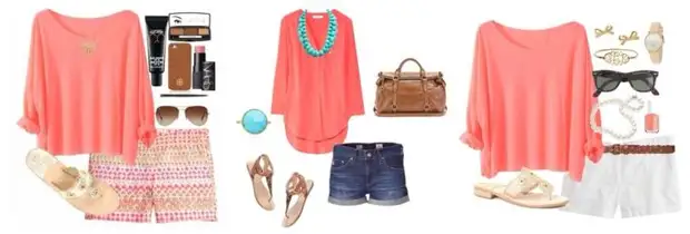 Coral blouses