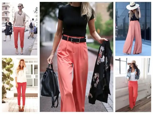 Coral shades of trousers