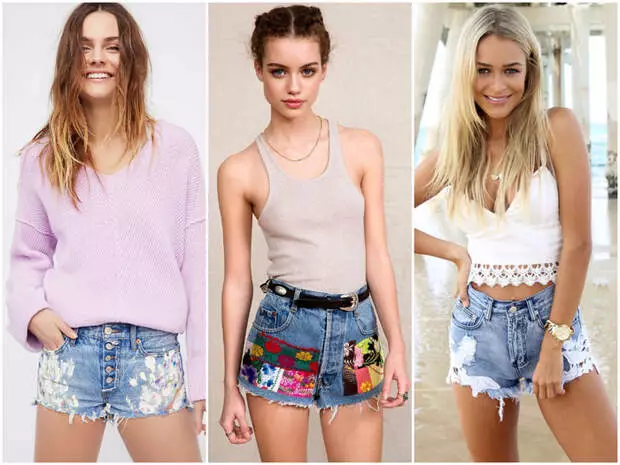 Vi laver fra almindelige denim shorts fashionable: 7+ master klasser