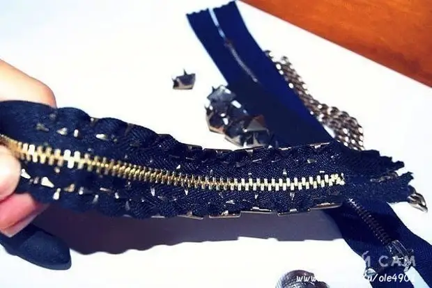 Fashionable bracelet on zipper do it yourself