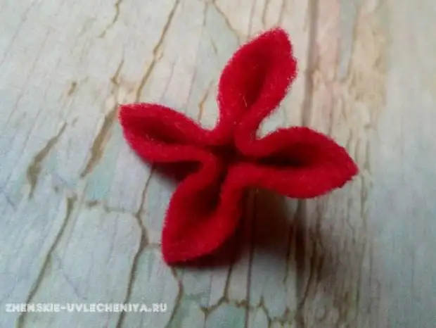 Tender felt earrings with flowers