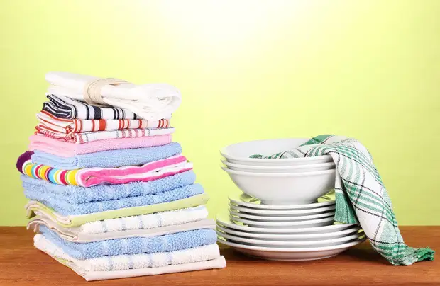 how to wash kitchen towels so that there is no smell