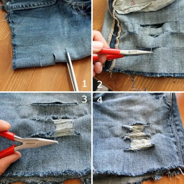 Gör från vanliga denim Shorts fashionabla: 8 masterklasser