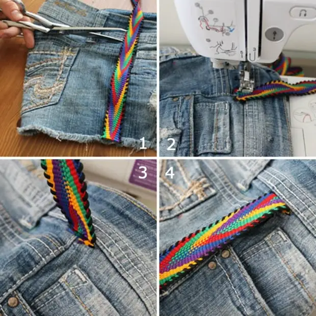 Maken van gewone denim shorts modieuze: 8 masterclasses