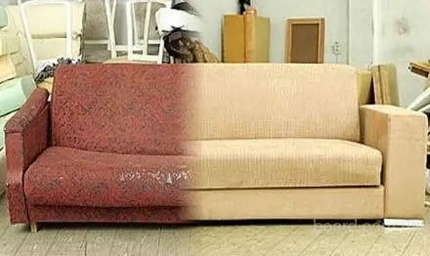 Modifye nan ansyen sofa a fè li tèt ou