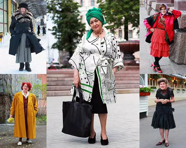 Na eo aza ny zavatra rehetra: pensioners stylish ao Rosia