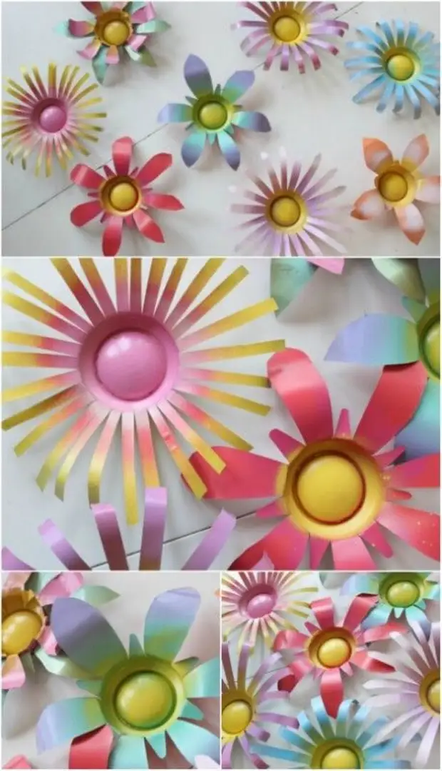 Simple flowers from plastic bottles: 25 photo ideas