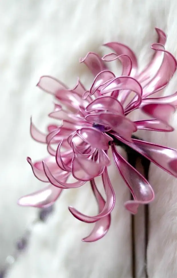 Simple flowers from plastic bottles: 25 photo ideas