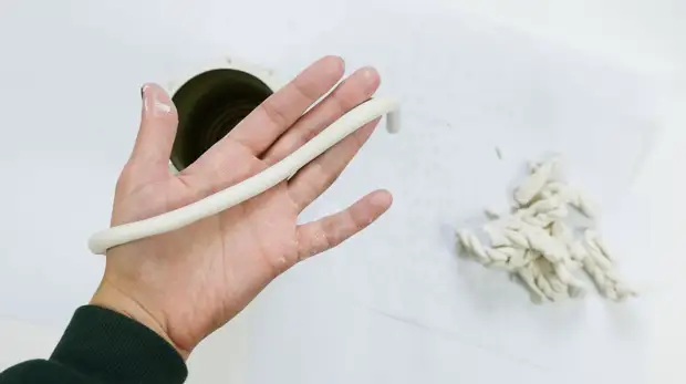 Polimer Clay Pigtails: periuk hiasan atau candlestick