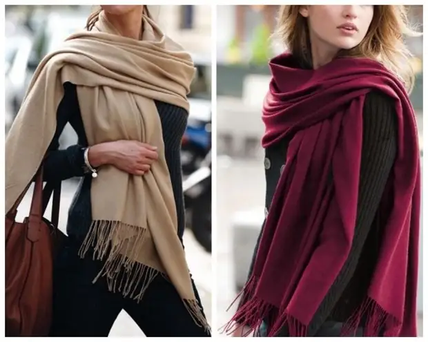 Scarves, Palantines, Shawls. Methods are beautifully tied