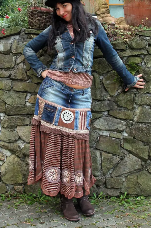 Sciorta Boho Jeans Paistí.