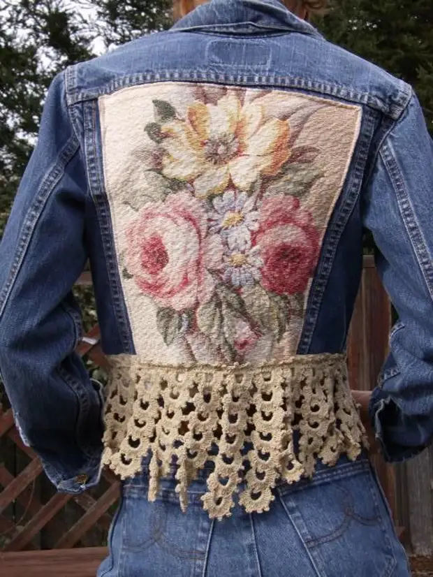 Jaqueta de Jean Vintage Upcycled