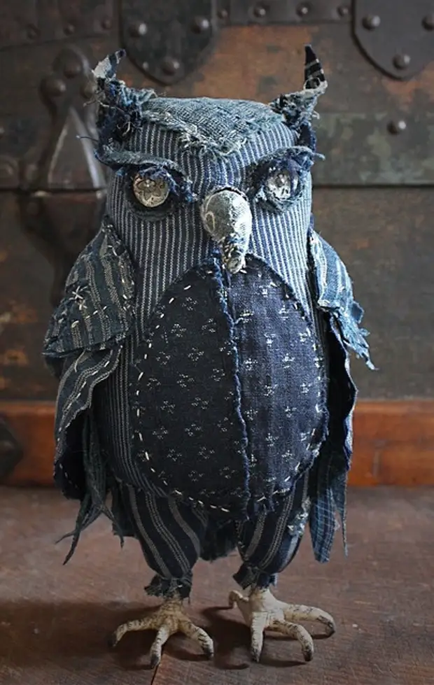 Denim owl.