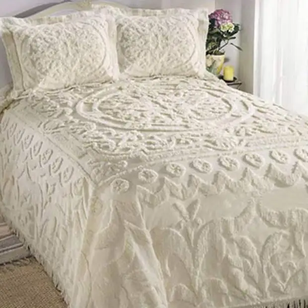 საოცარი bedspreads გააკეთა sinel ტექნიკა