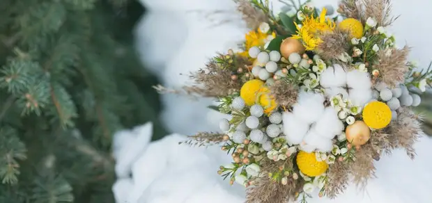 Winter Bouquet ja joulukoostumukset. Master-luokka