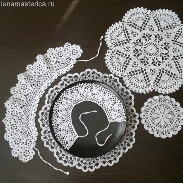 Collars ya kifahari ya crochet kutoka Lena bwana. Uchaguzi