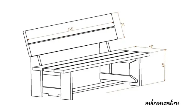 Bench drawing