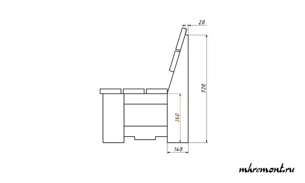 Bench Drawing Side View