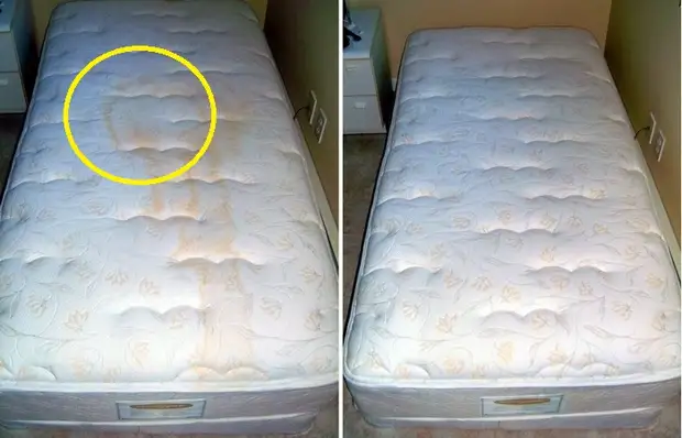 沒有很多努力清潔床墊。