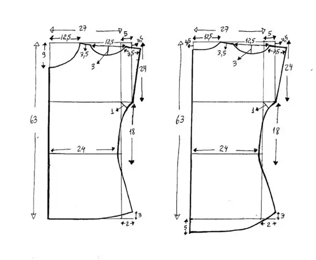 Moudesch Blouse mat oppe Schëllerenmuster