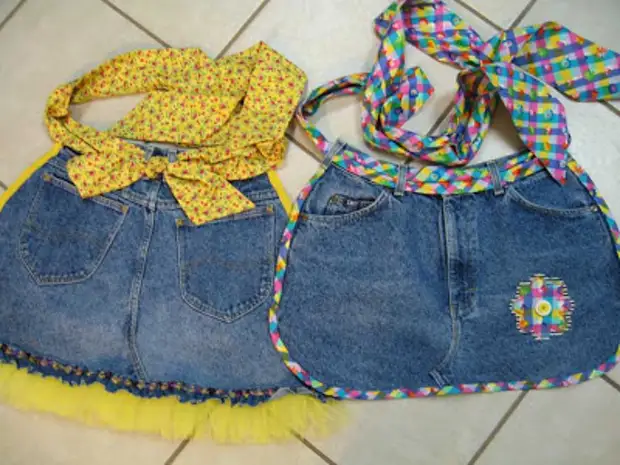 Kedu otu esi esi otu abụọ jeans kwanye apron