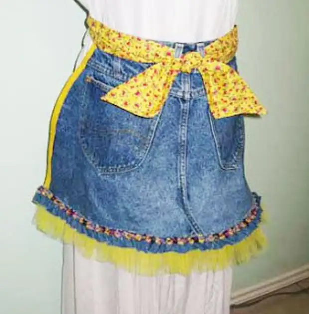 Kedu otu esi esi otu abụọ jeans kwanye apron