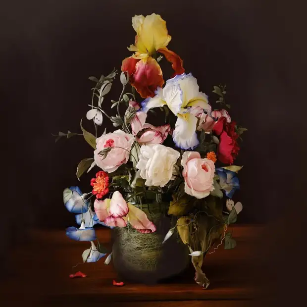 Silk flowers of Yulia Volodar: did not immediately realize that they are not real